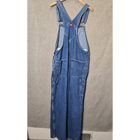 Dickies Bib Overalls Men's Size 36 X 34 Jean Denim Medium Wash Workwear - Picture 7 of 16
